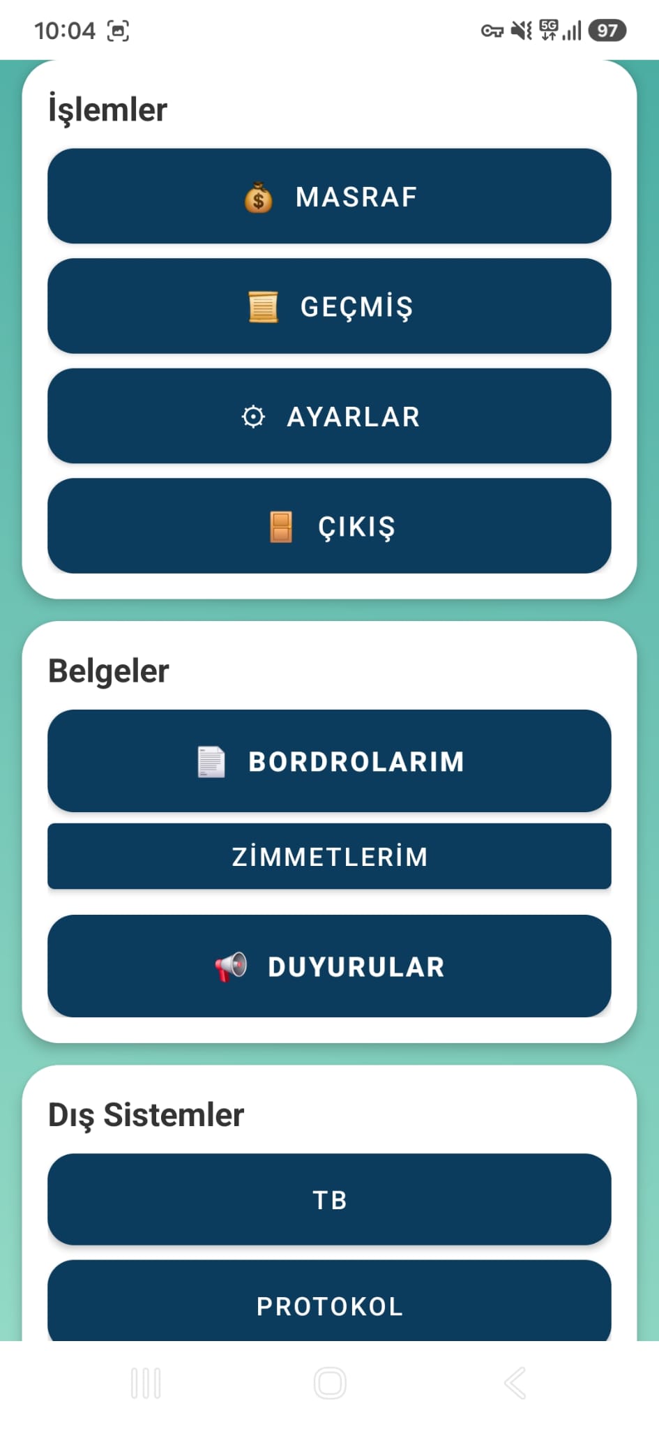 Poseidon İşlemler Belgeler Dış Sistemler